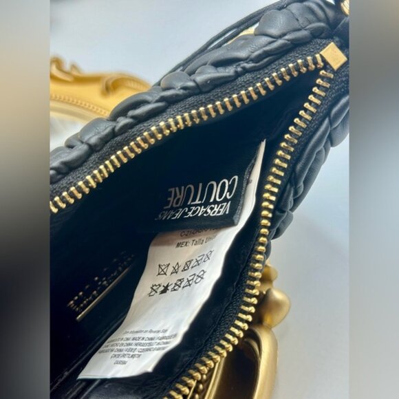 🆕 VERSACE JEANS COUTURE 🧿 NWT Black Mini Crunchy Bag - Picture 11 of 16